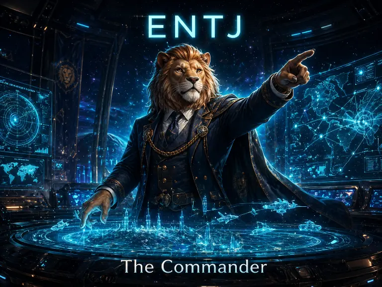 Illustration of the ENTJ Commander personality type