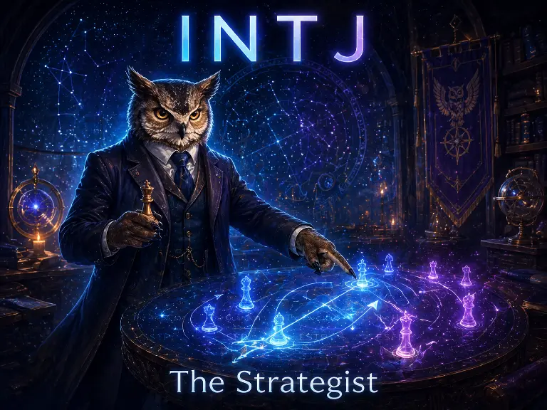Illustration of the INTJ Strategist personality type