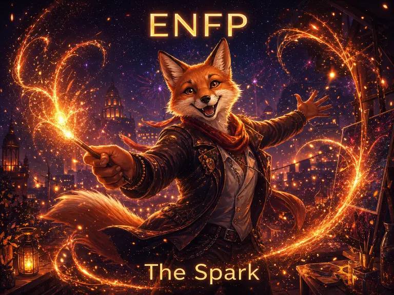 Illustration of the ENFP Spark personality type