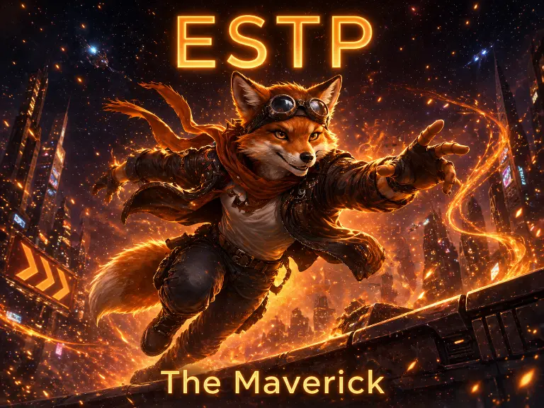 Illustration of the ESTP Maverick personality type