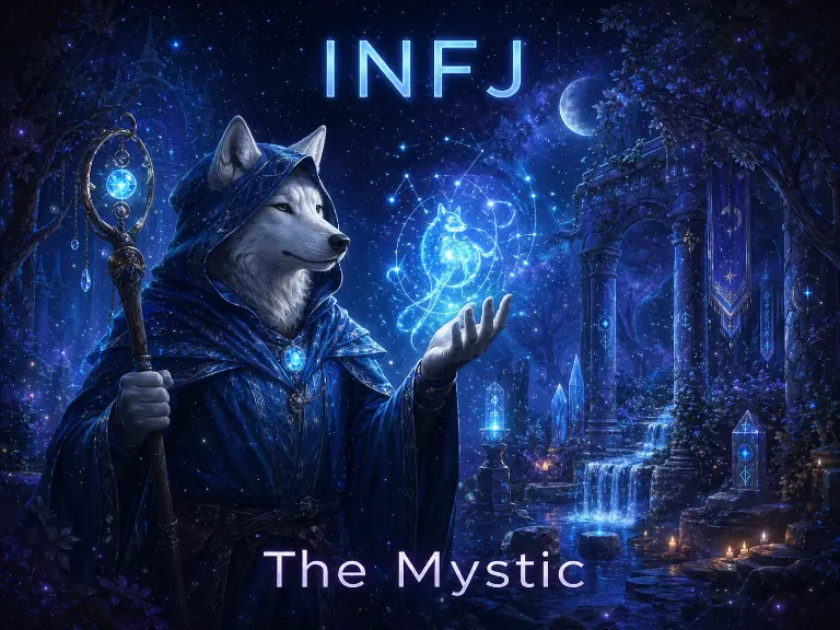 Illustration of the INFJ Mystic personality type