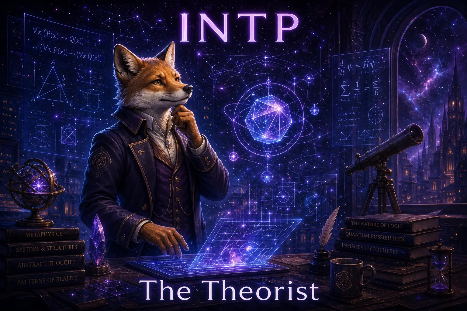 Illustration of the INTP Theorist personality type