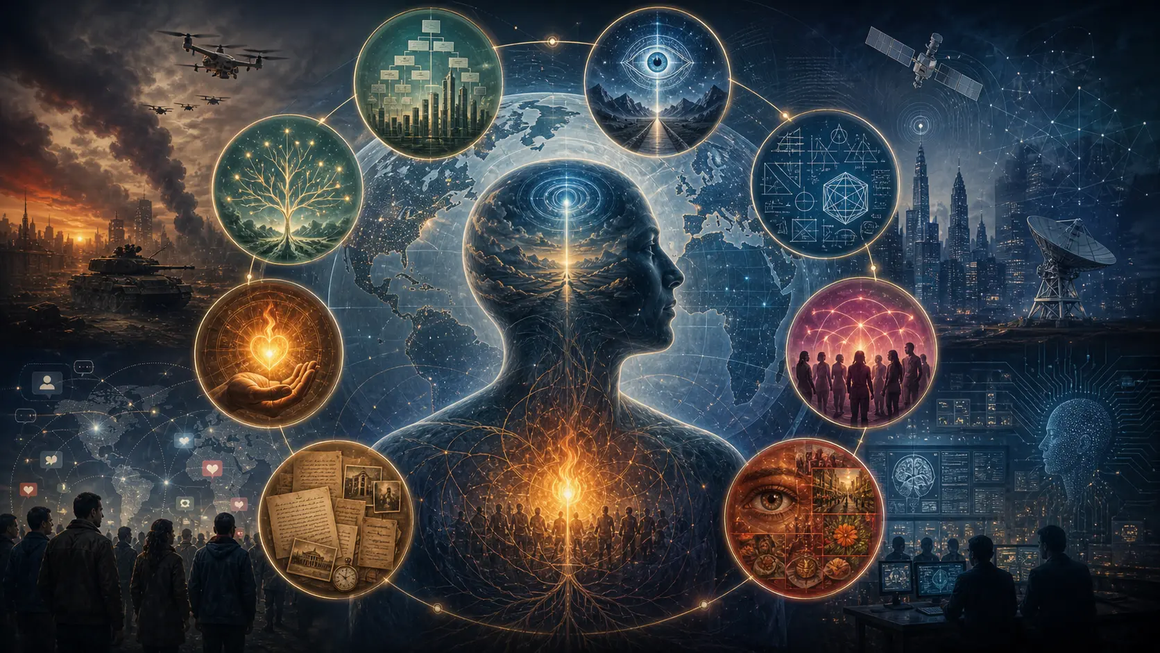 Illustration representing the psyche in today’s news