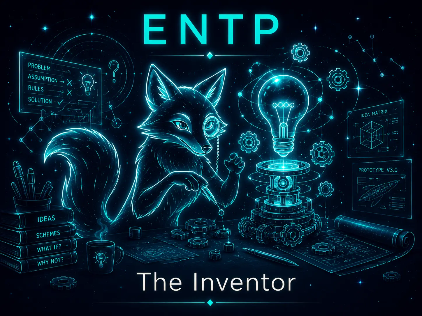 Illustration of the ENTP Inventor personality type