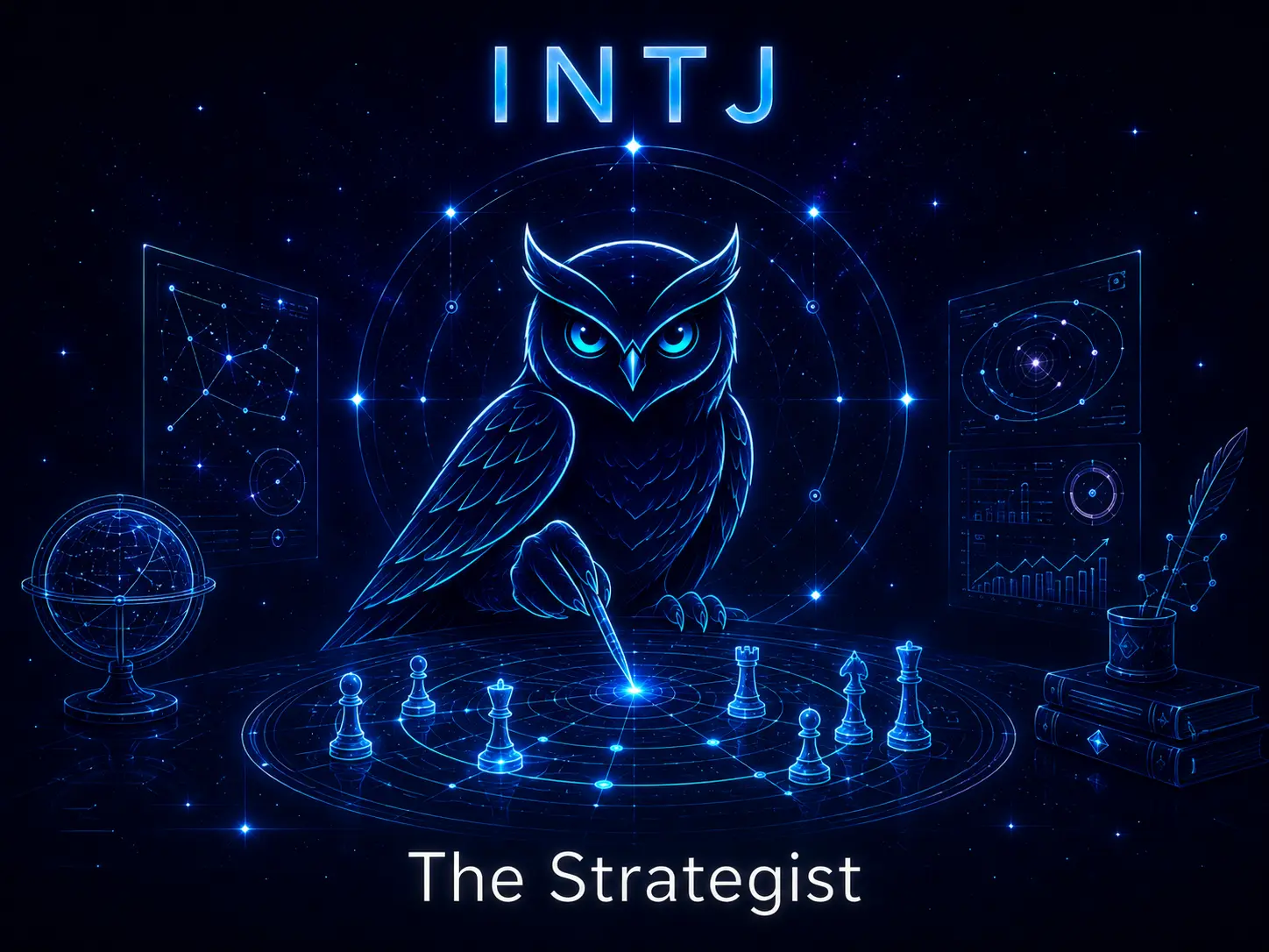 Illustration of the INTJ Strategist personality type