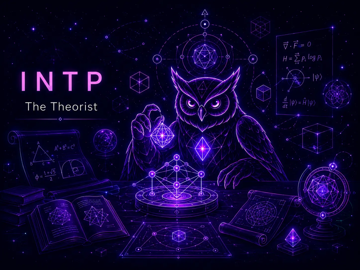 Illustration of the INTP Theorist personality type