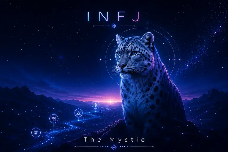 Illustration of the INFJ Mystic personality type