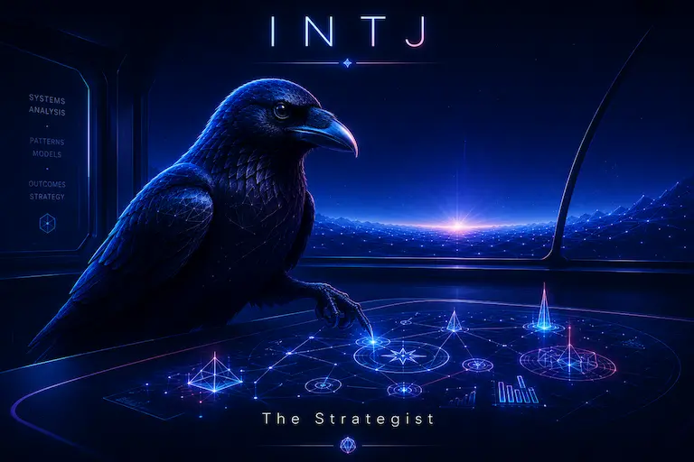 Illustration of the INTJ Strategist personality type